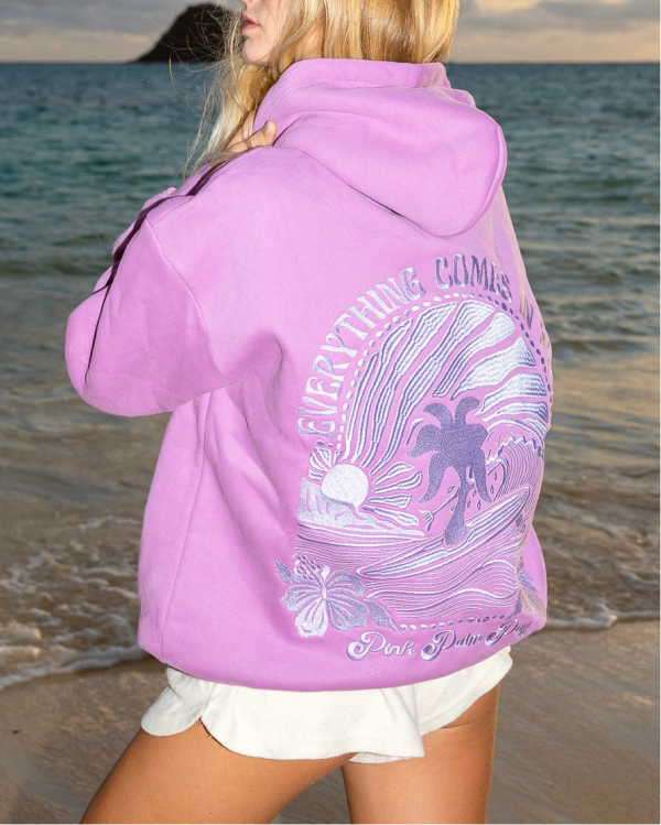 Everything Comes in Waves Hoodie in Açai
