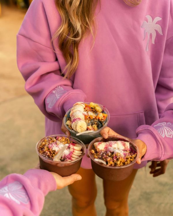 Everything Comes in Waves Hoodie in Açai
