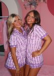 Pink Palm Pajamas in Twilight