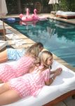 Pink Palm Pajamas in Blush Bay