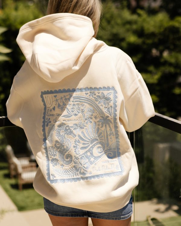 Live in the Moment Hoodie in Sand